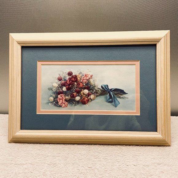 EUC Artist Glynda Turley "Victorian Bouquet" Print, Matted, Framed, 8" x 11.5" - Picture 2 of 10